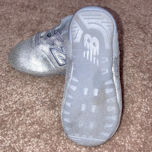 New balance 574 silver crib shoe 3w unisex - Picture 5 of 5